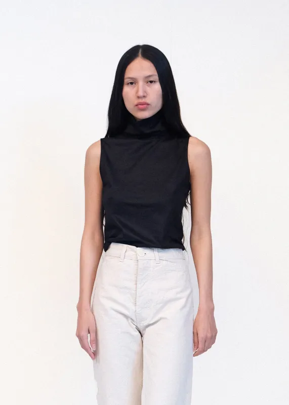 Sleeveless Turtleneck - Black sold by Jesse Kamm