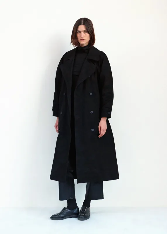 Car Coat - Black Japanese Denim sold by Jesse Kamm