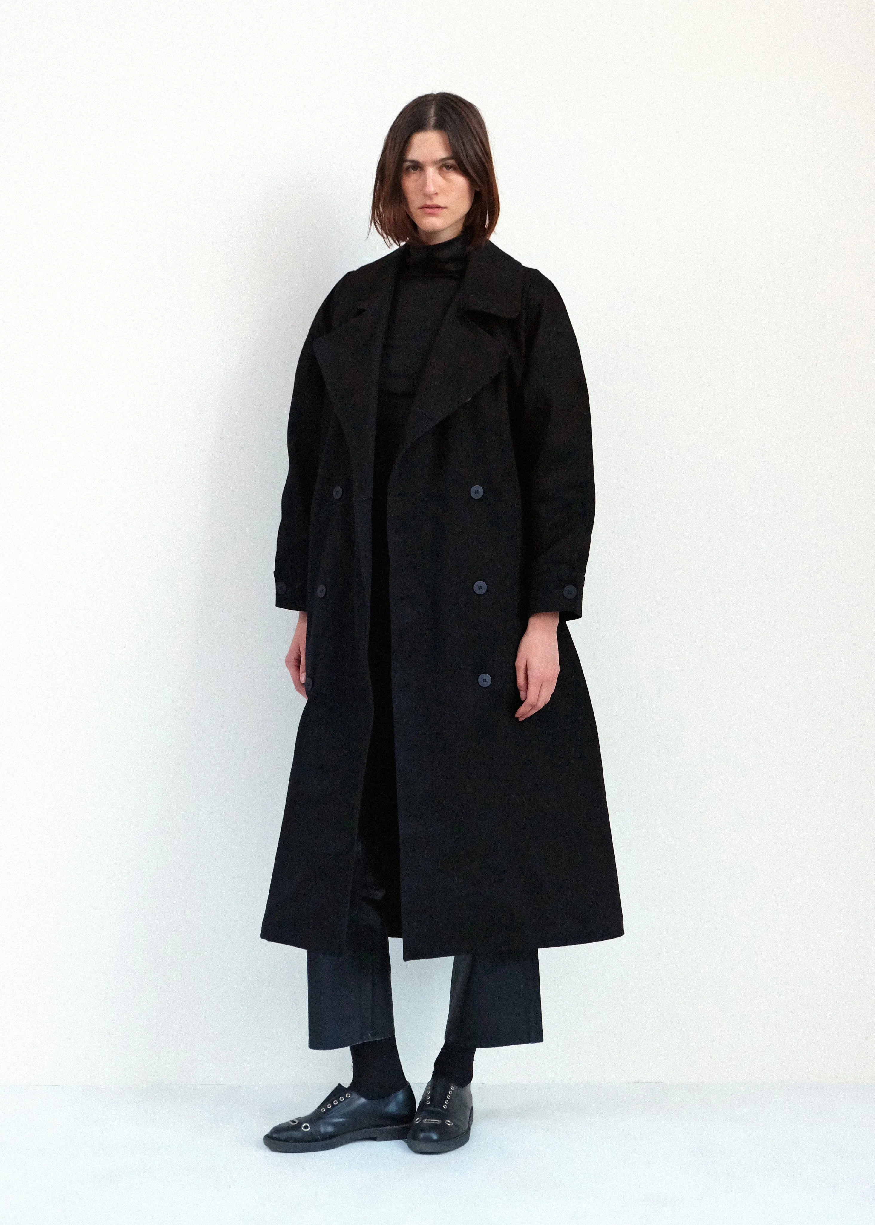 Car Coat - Black Japanese Denim sold by Jesse Kamm