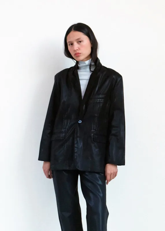 Fianna Blazer - Black Lacquer sold by Jesse Kamm