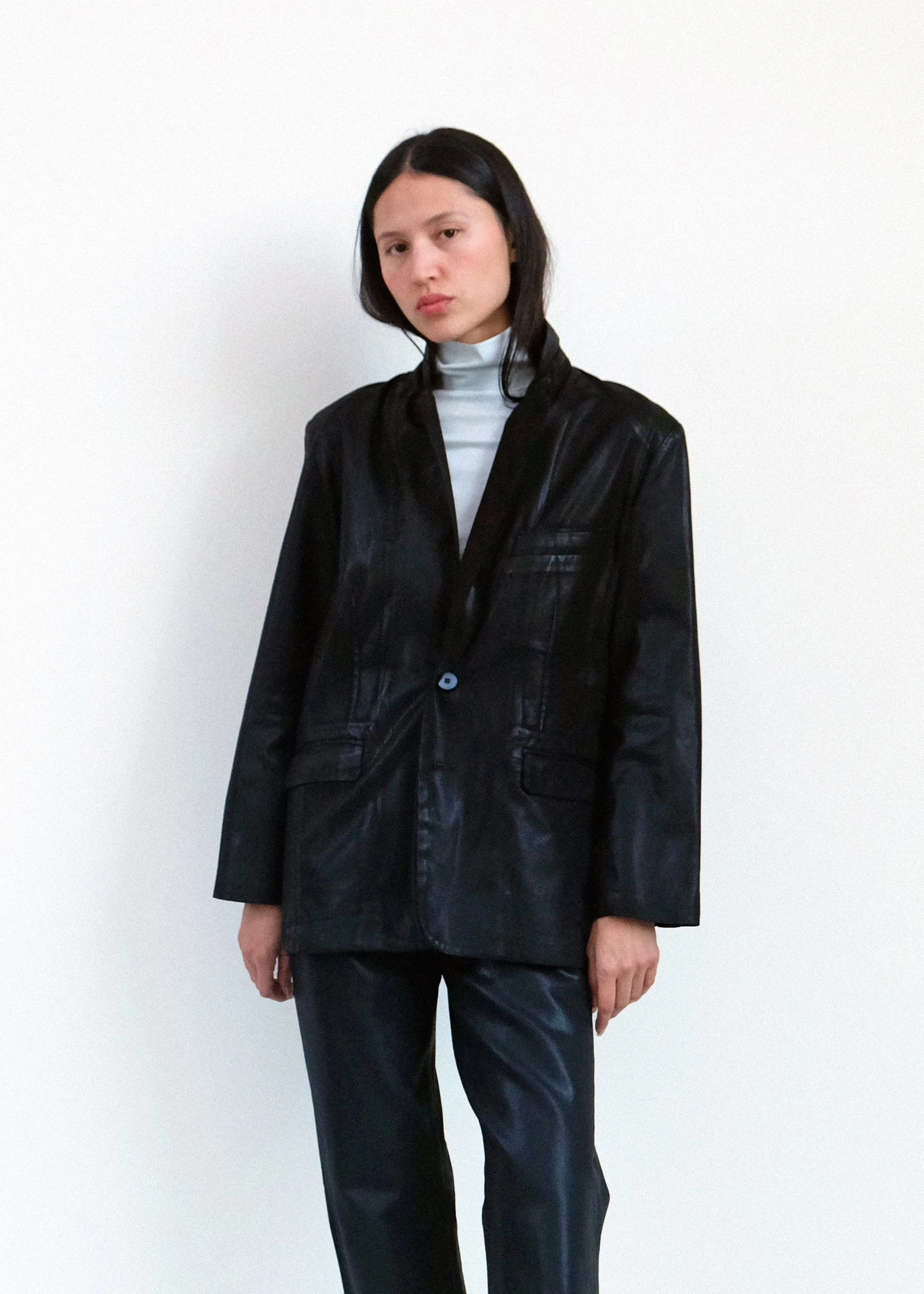 Fianna Blazer - Black Lacquer sold by Jesse Kamm
