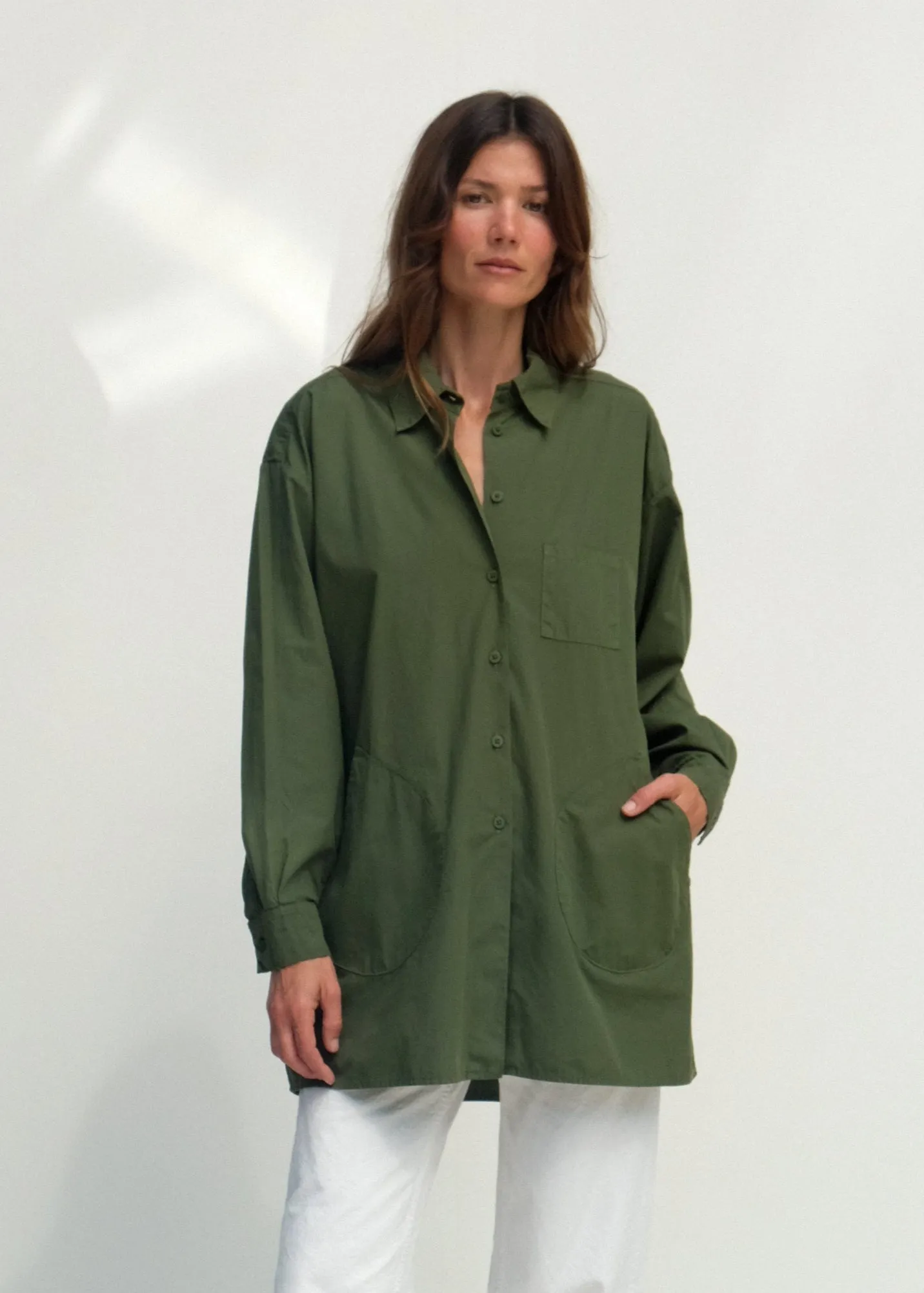 Okuda Shirt - Olive sold by Jesse Kamm