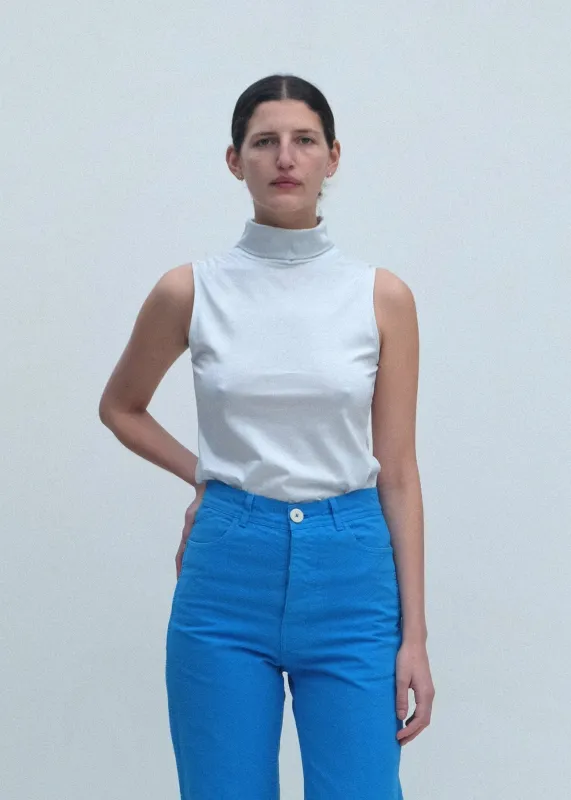Sleeveless Turtleneck - Mist sold by Jesse Kamm