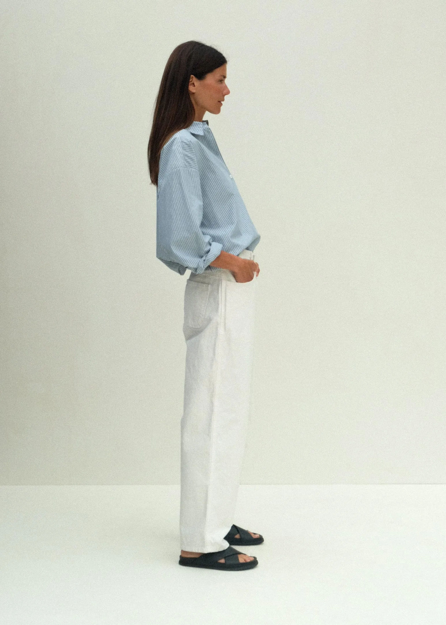 Alberta Shirt - Fog Stripe sold by Jesse Kamm product image thumbnail 5