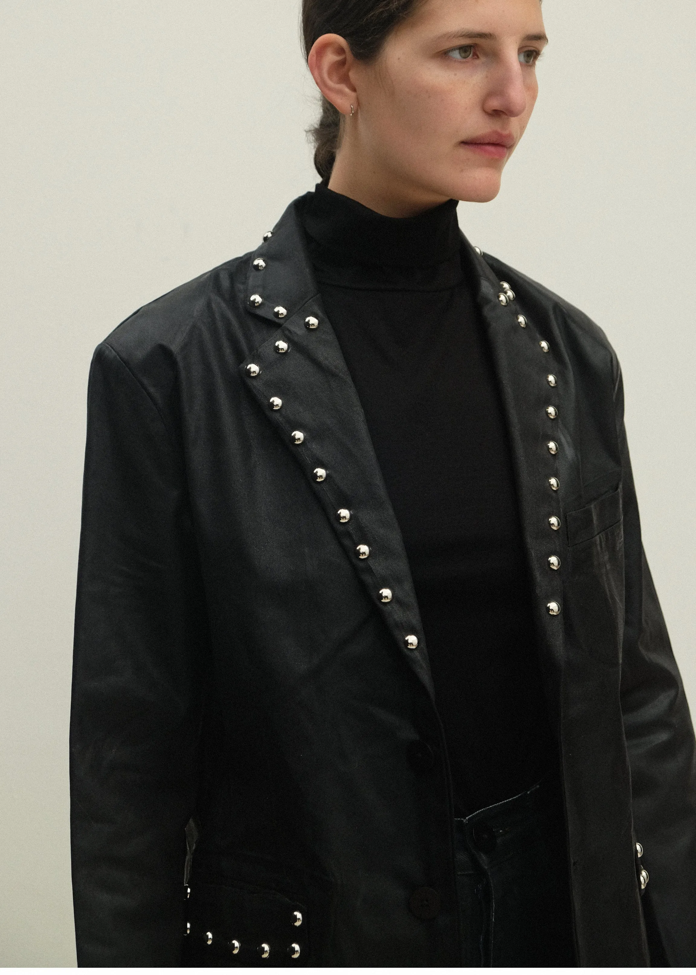 Fianna Blazer - Studded Black Lacquer sold by Jesse Kamm product image thumbnail 3
