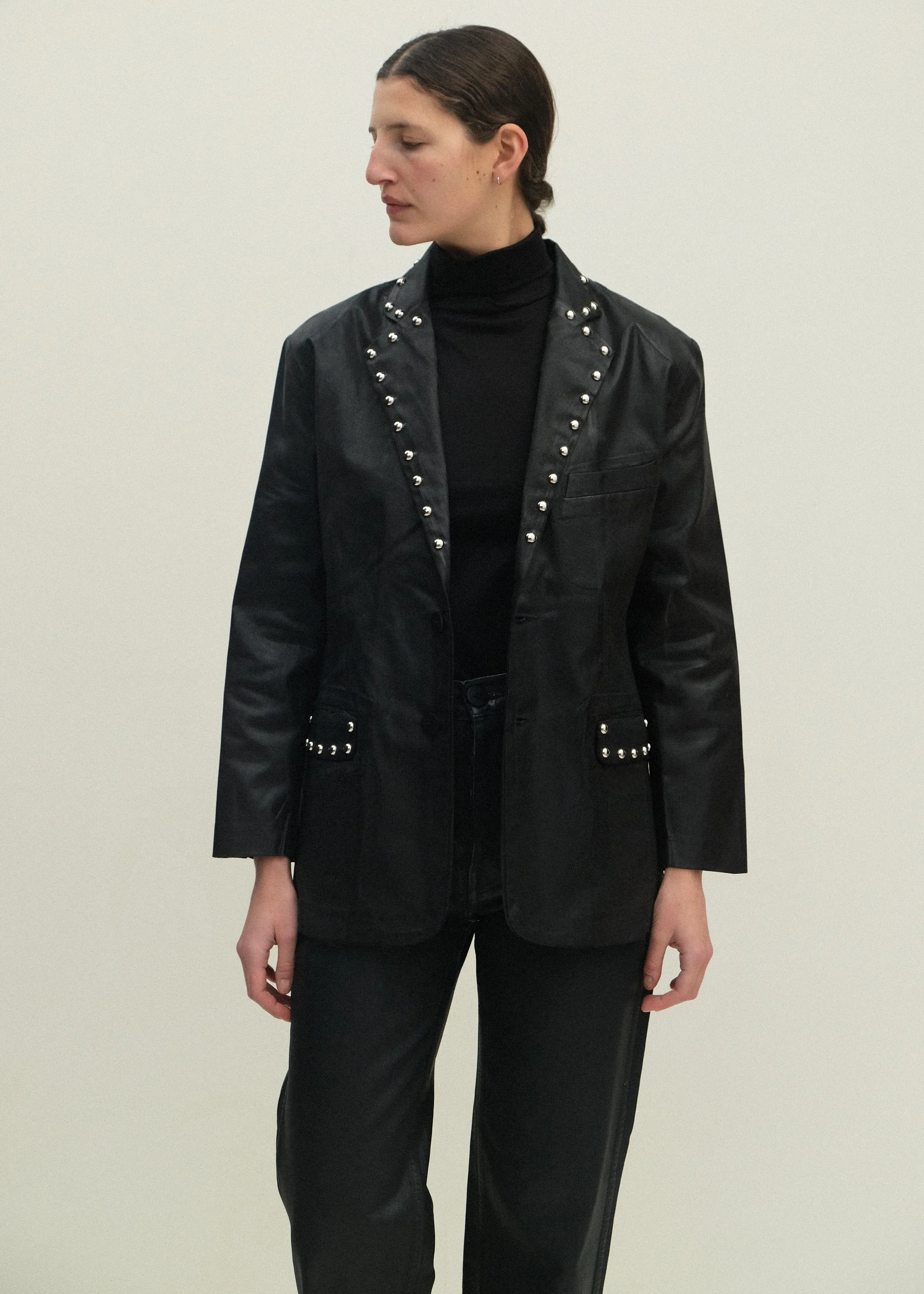 Fianna Blazer - Studded Black Lacquer sold by Jesse Kamm product image thumbnail 5