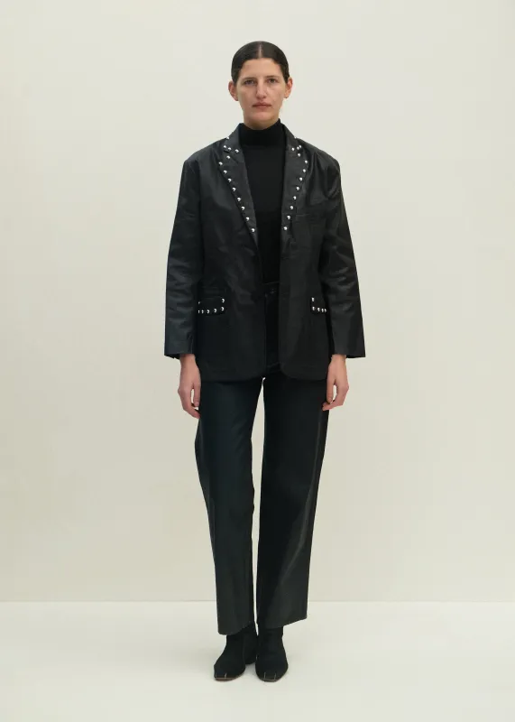 Fianna Blazer - Studded Black Lacquer made by Jesse Kamm