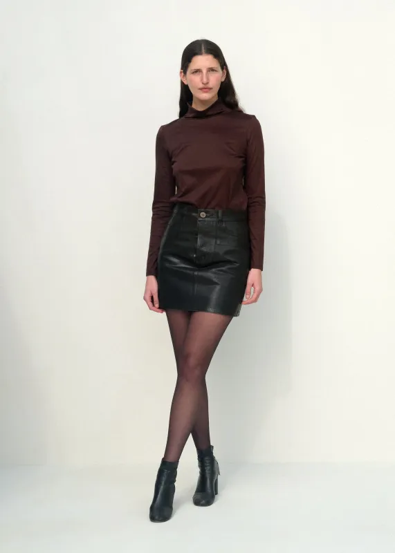 The Mini Skirt - Brown Lacquer made by Jesse Kamm