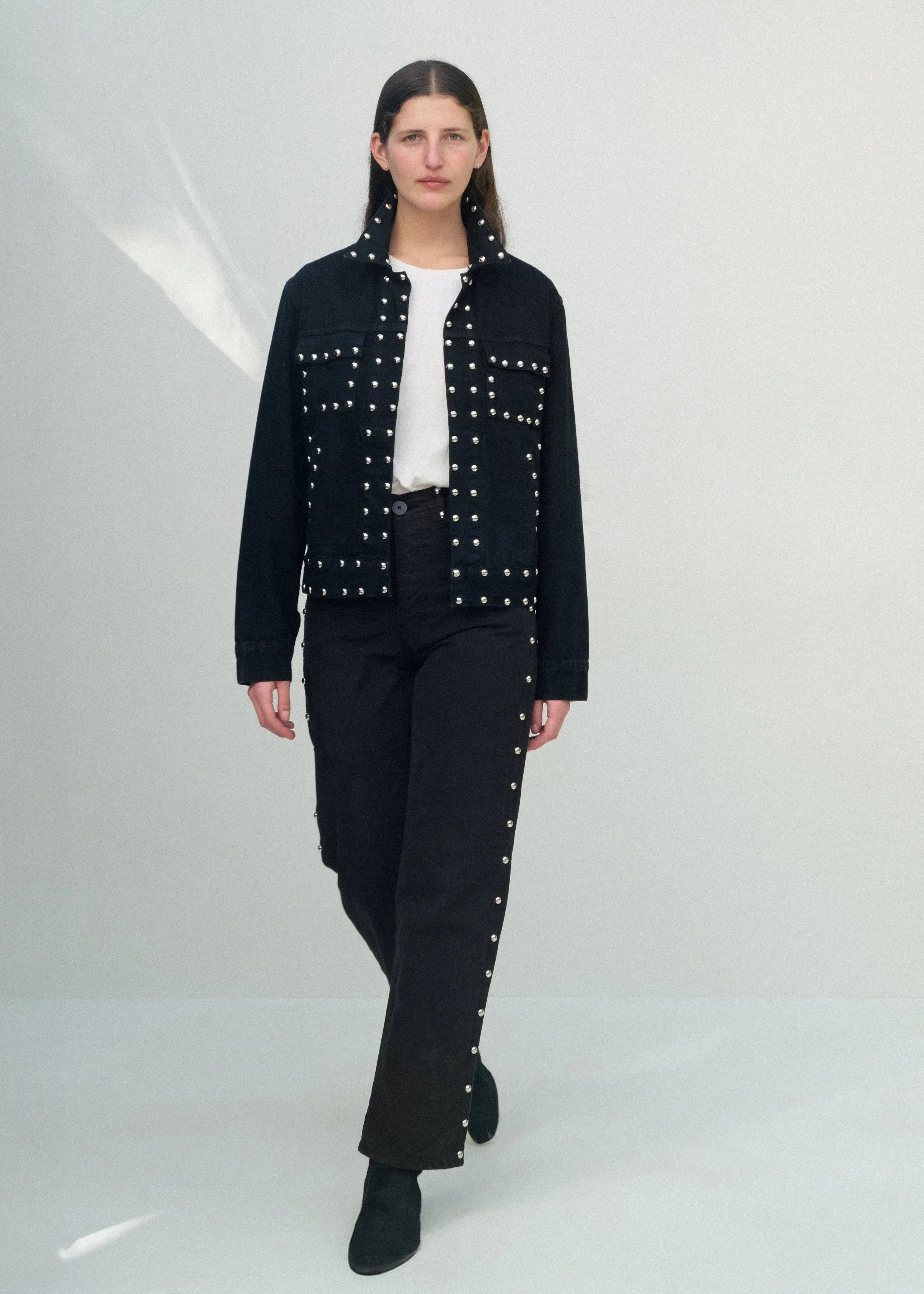 The Studded Ranch Jacket - Black Studded Denim sold by Jesse Kamm product image thumbnail 2