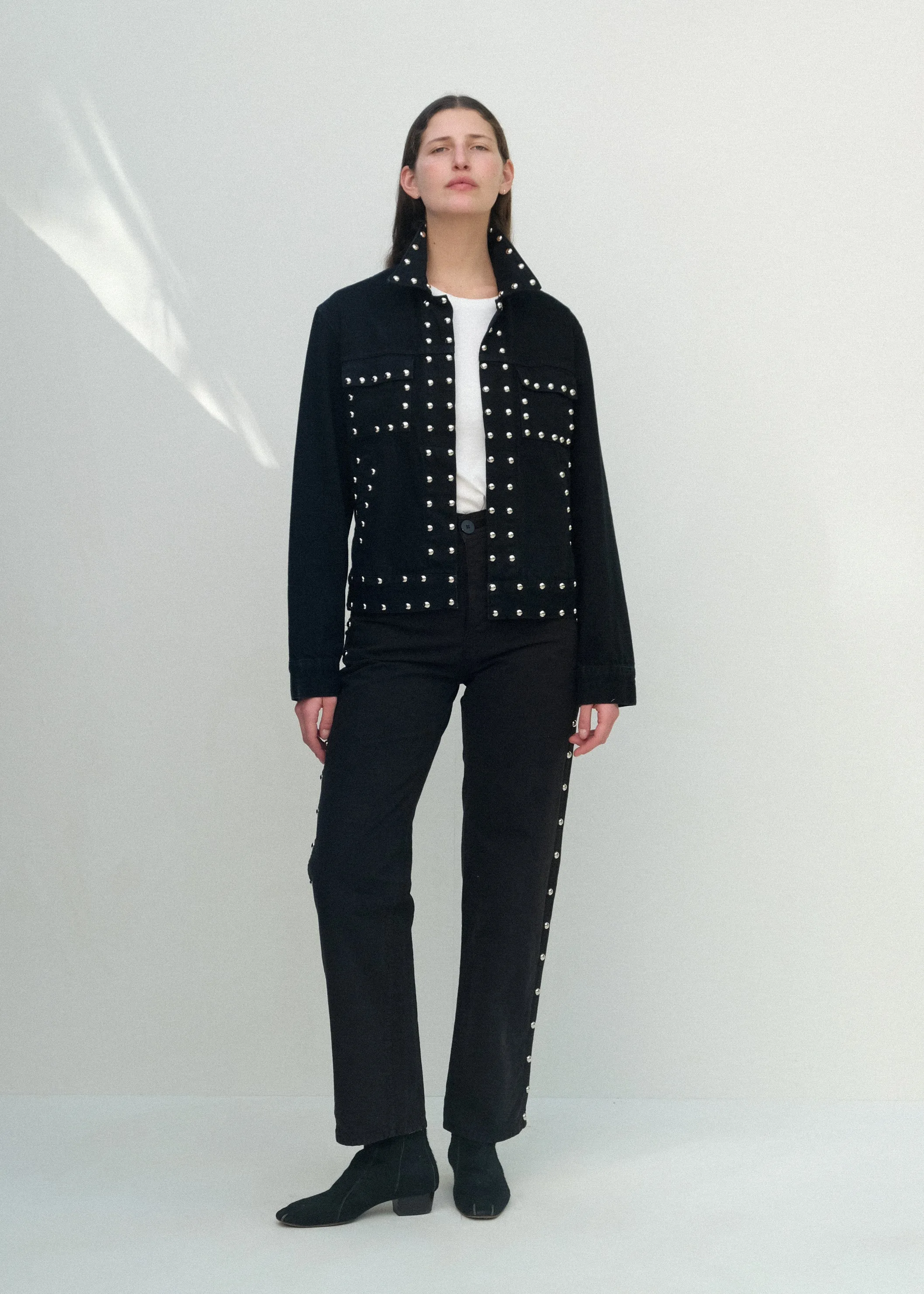 The Studded Ranch Jacket - Black Studded Denim sold by Jesse Kamm product image thumbnail 4