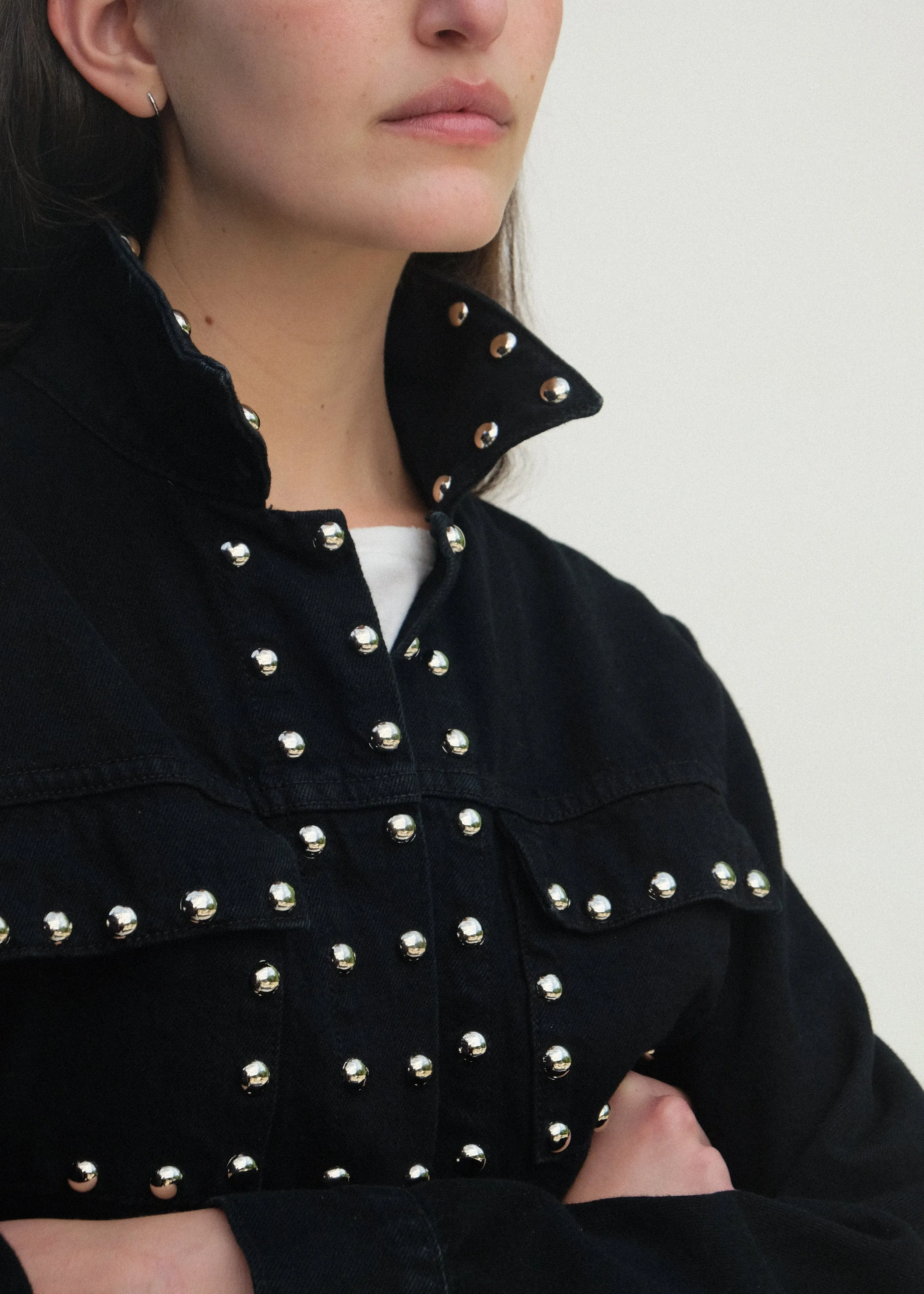 The Studded Ranch Jacket - Black Studded Denim sold by Jesse Kamm product image thumbnail 5