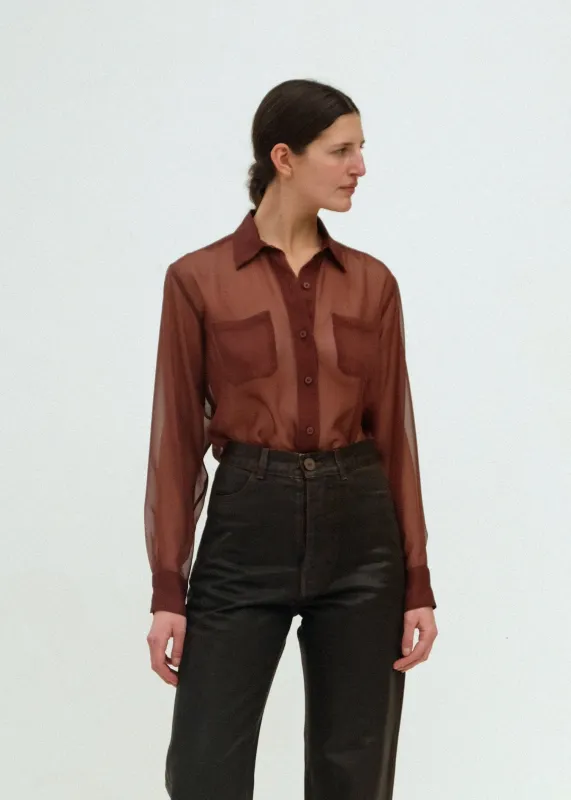 Georgio Button Down - Chocolate Brown made by Jesse Kamm