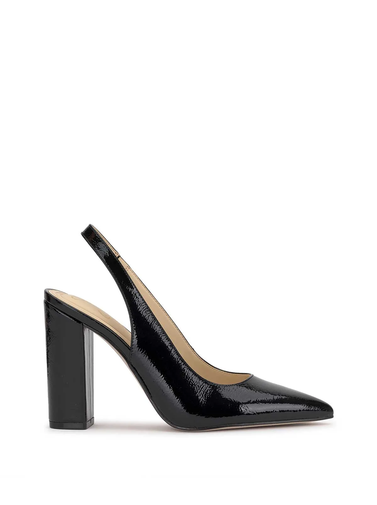 Noula Slingback Pointed Toe Pump in Black Patent sold by Jessica Simpson