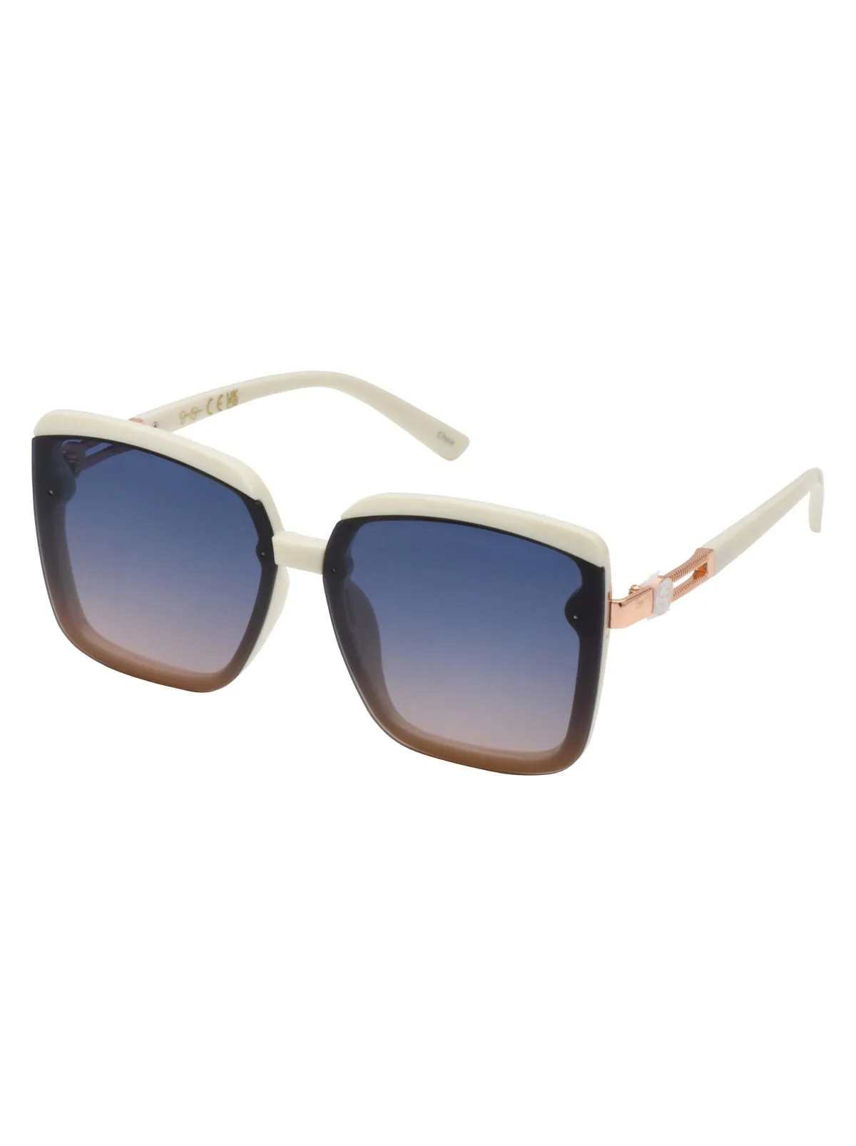 Oversized Fashionable Square Sunglasses in Cream sold by Jessica Simpson