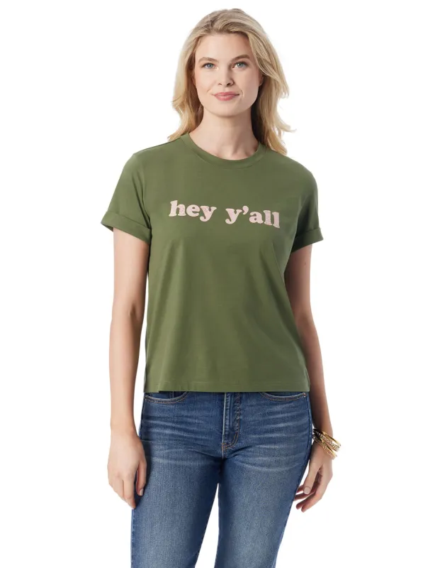 Ike Tee in Bronze Green sold by Jessica Simpson