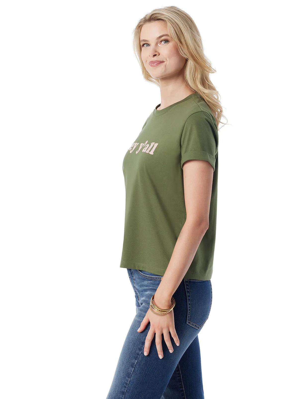 Ike Tee in Bronze Green sold by Jessica Simpson product image thumbnail 4