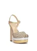 Inaia Braided Platform Sandal in Gold sold by Jessica Simpson