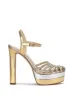Inaia Braided Platform Sandal in Gold sold by Jessica Simpson