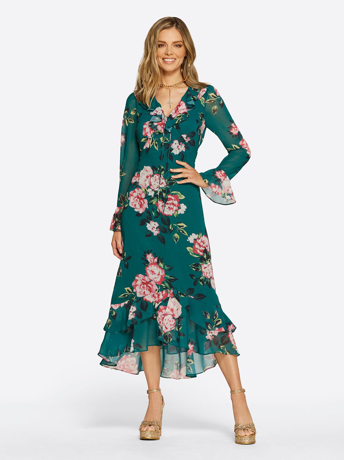 Lucille Dress in Cosmic Rosettes sold by Jessica Simpson product image thumbnail 2