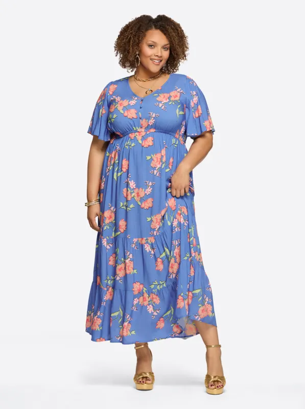 Naomi Dress in Happy Floret sold by Jessica Simpson