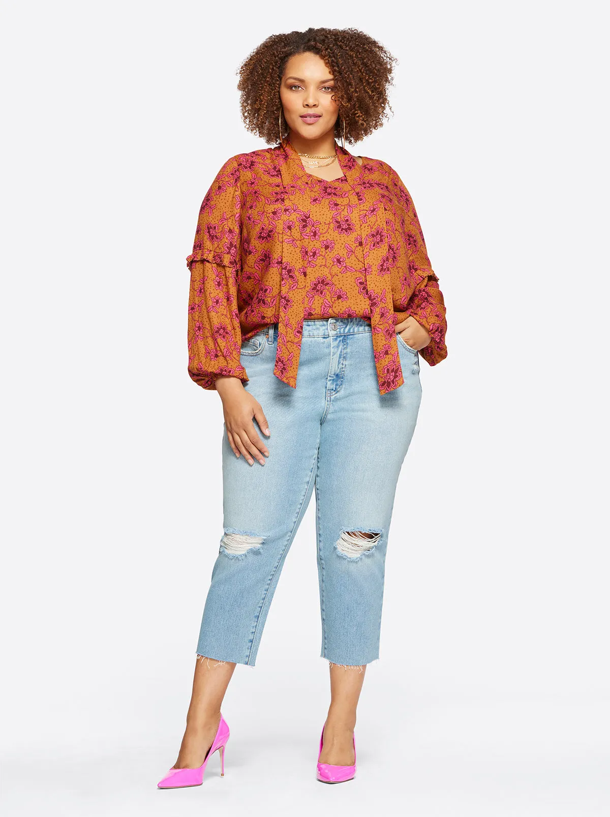 Penelope Top in Botanical Pebbles sold by Jessica Simpson product image thumbnail 3