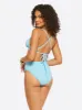 Textured Solids Full Support Triangle Bra in Sky sold by Jessica Simpson