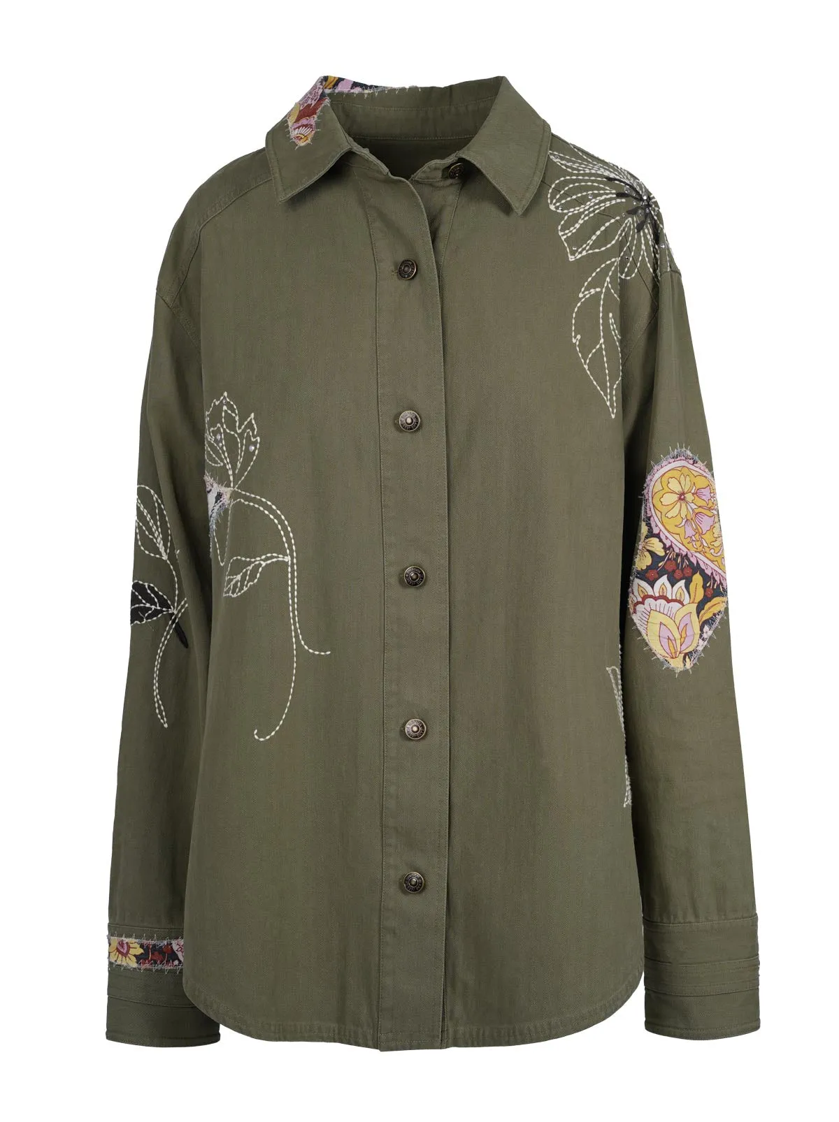 Embellished Shacket in Bronze Green sold by Jessica Simpson product image thumbnail 2