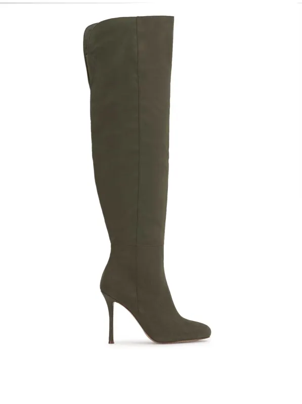 Nicolosi Over The Knee Boot in Cargo Green sold by Jessica Simpson