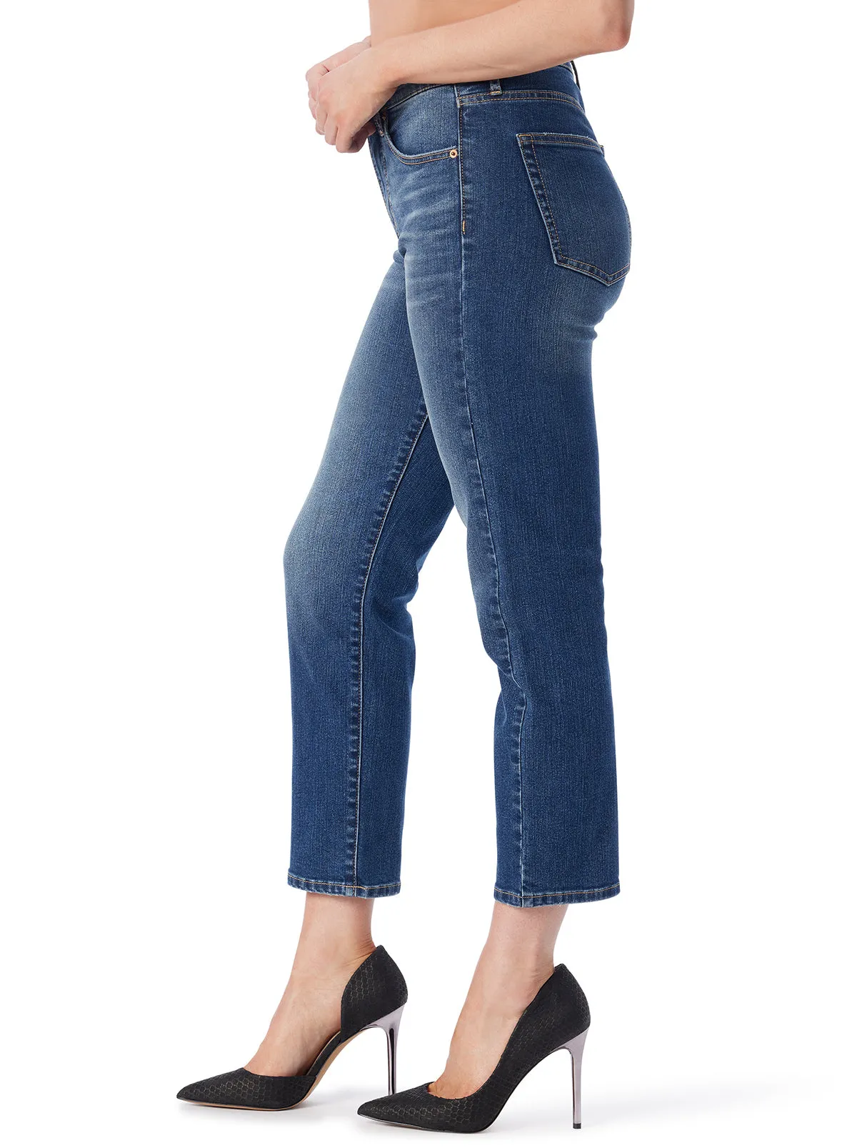 Harmony Straight High Rise Jean in Particles sold by Jessica Simpson product image thumbnail 4