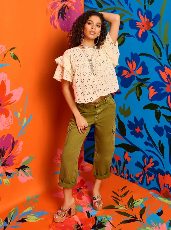 Allie Utility Bottom in Mayfly sold by Jessica Simpson