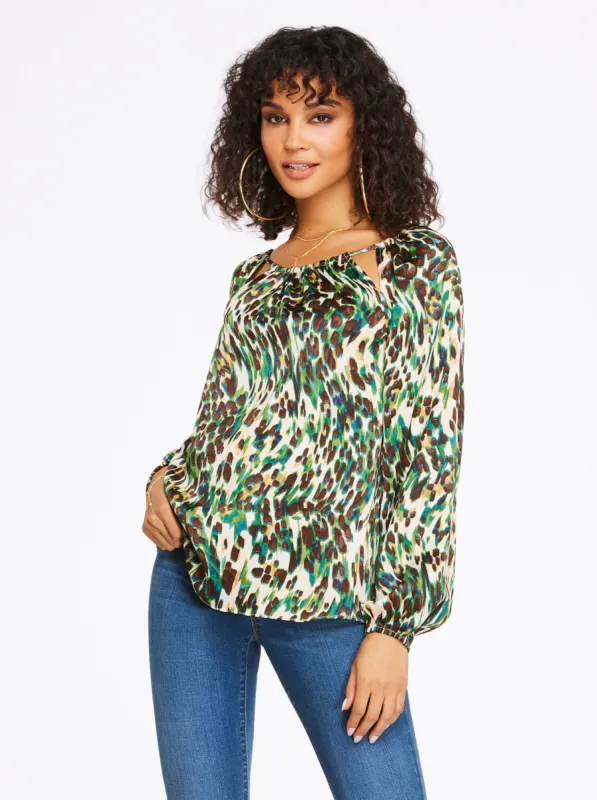 Layla Top in Cheetah Ferns sold by Jessica Simpson