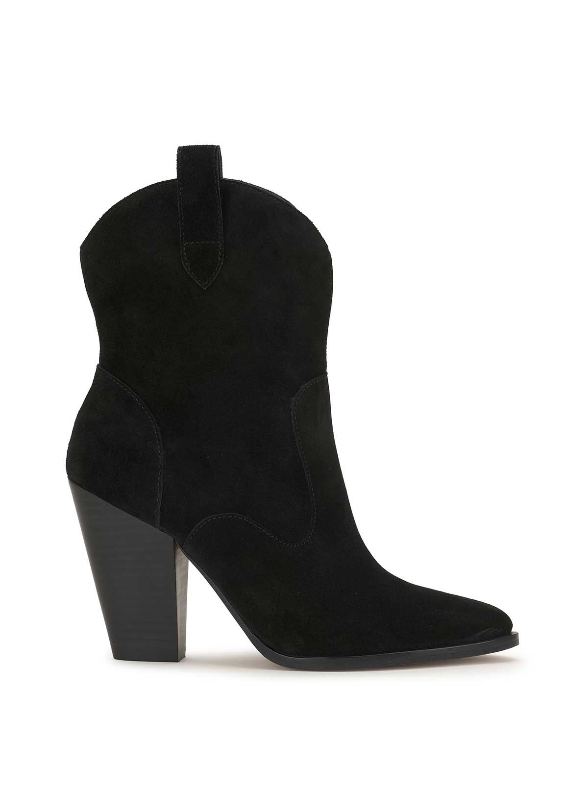 Cissely Western Bootie in Black Suede sold by Jessica Simpson