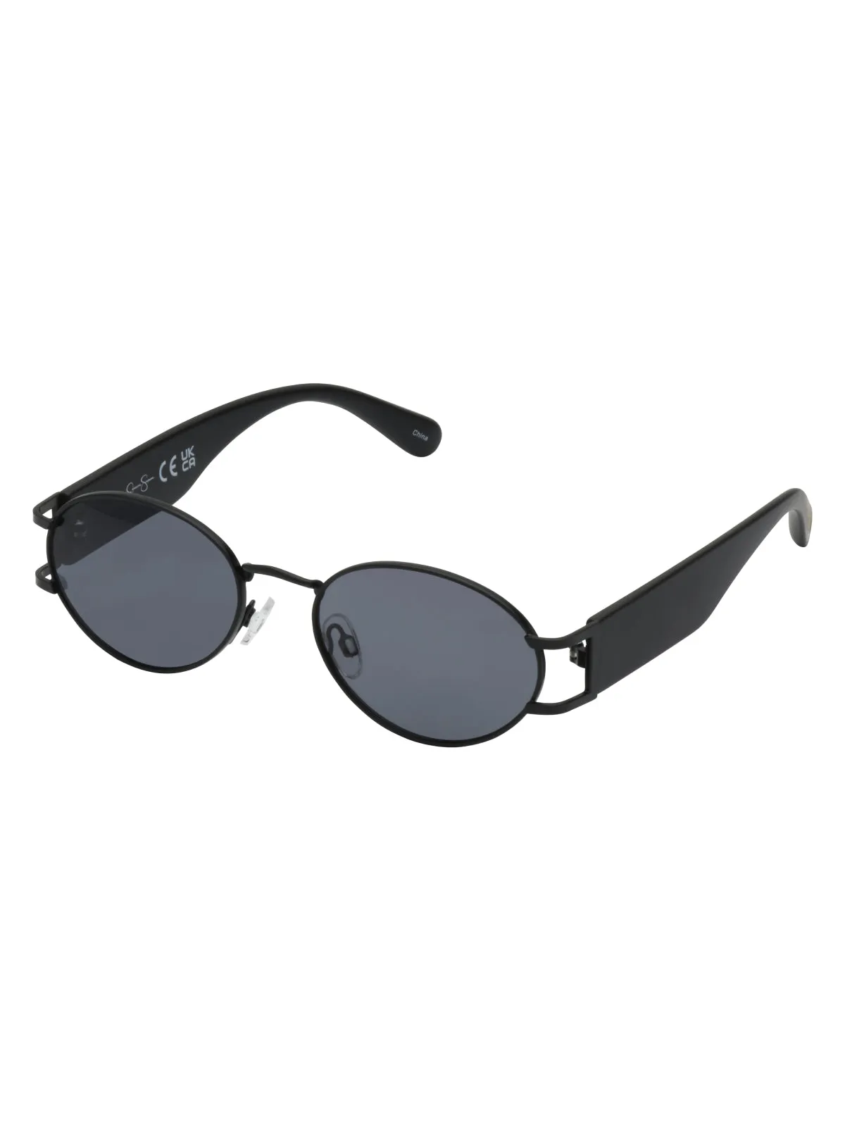 Retro Vintage Metal Oval Sunglasses in Black sold by Jessica Simpson