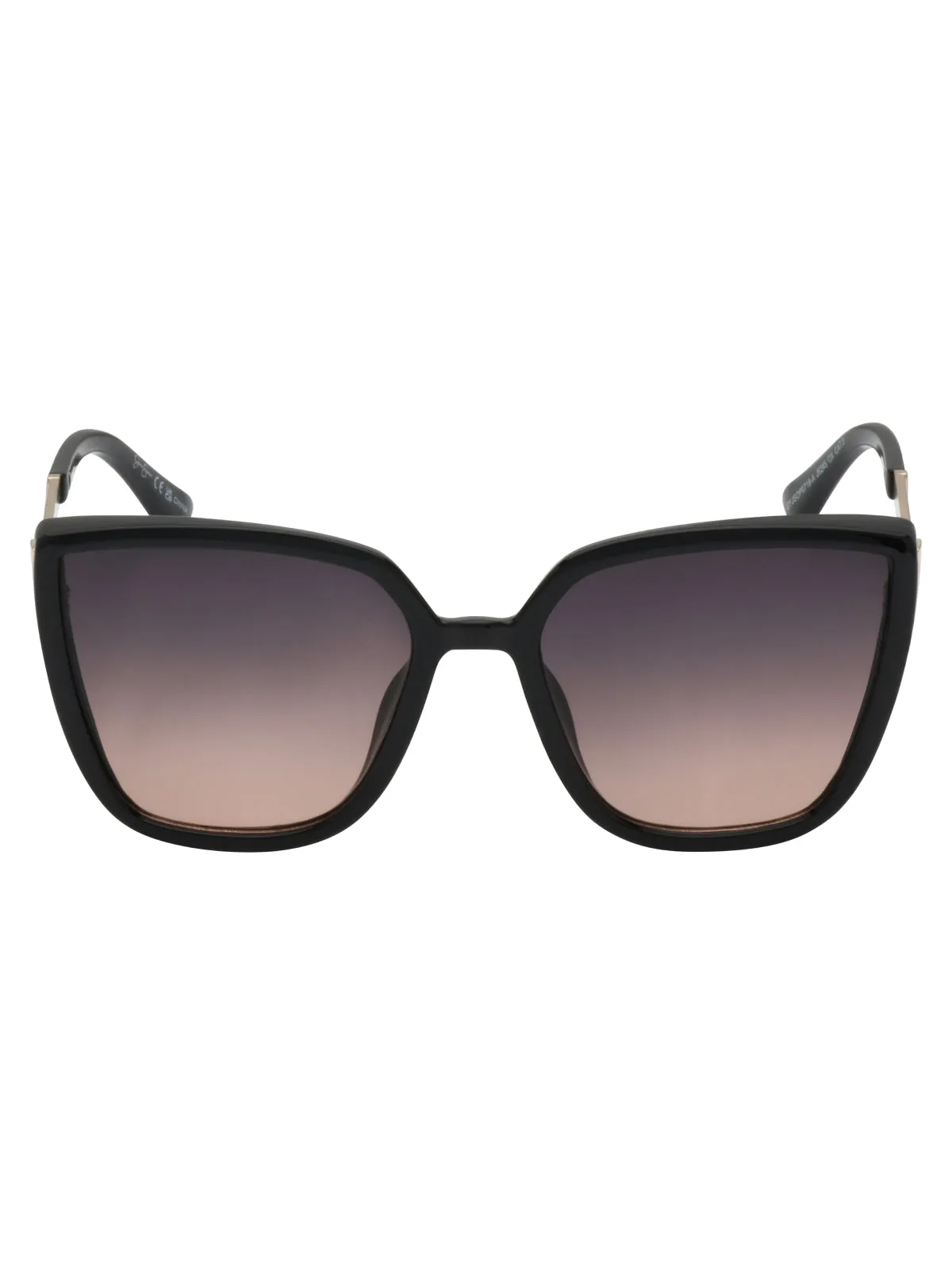 Cat Eye Sunglasses with Metal Temple in Black sold by Jessica Simpson product image thumbnail 2