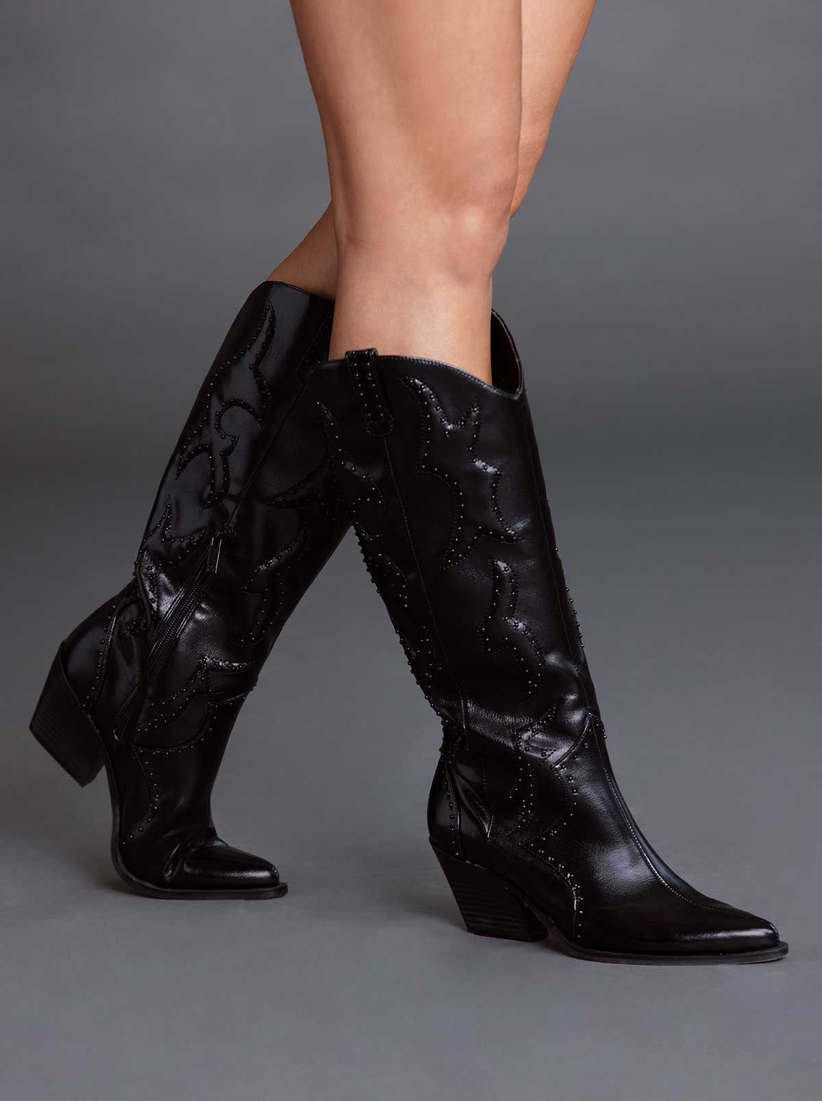 Zaikes Western Boot in Black sold by Jessica Simpson
