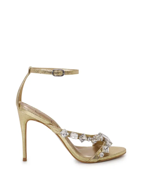 Raela Embellished High Heel Sandal in Gold sold by Jessica Simpson