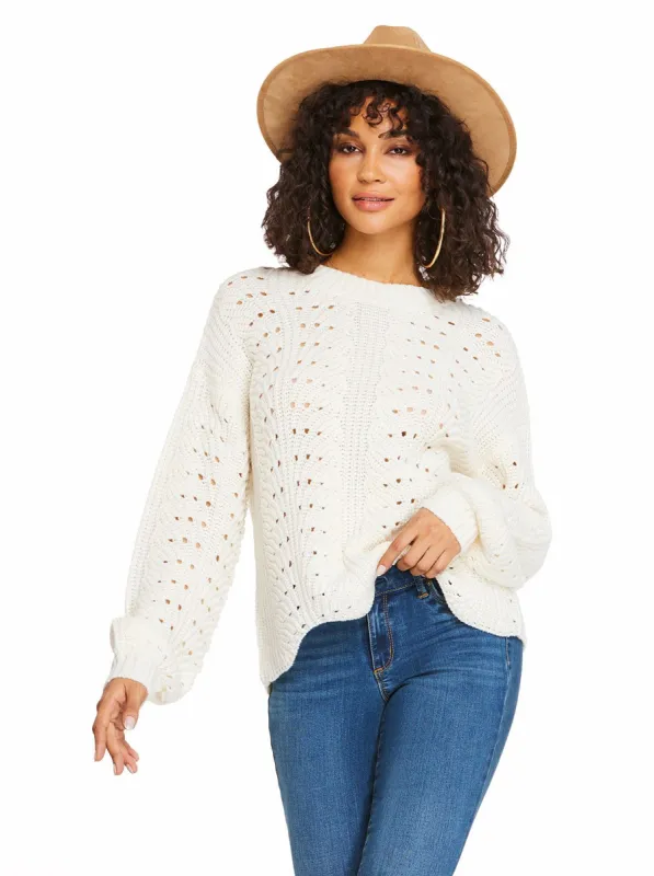 Fayette Sweater in Gardenia sold by Jessica Simpson