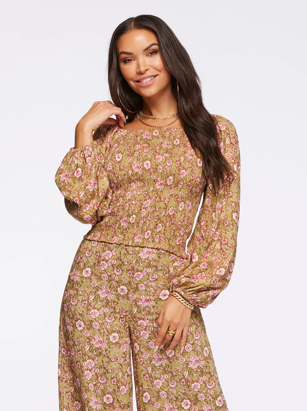 Katiya Top in Boa Botanical Dots sold by Jessica Simpson product image thumbnail 2