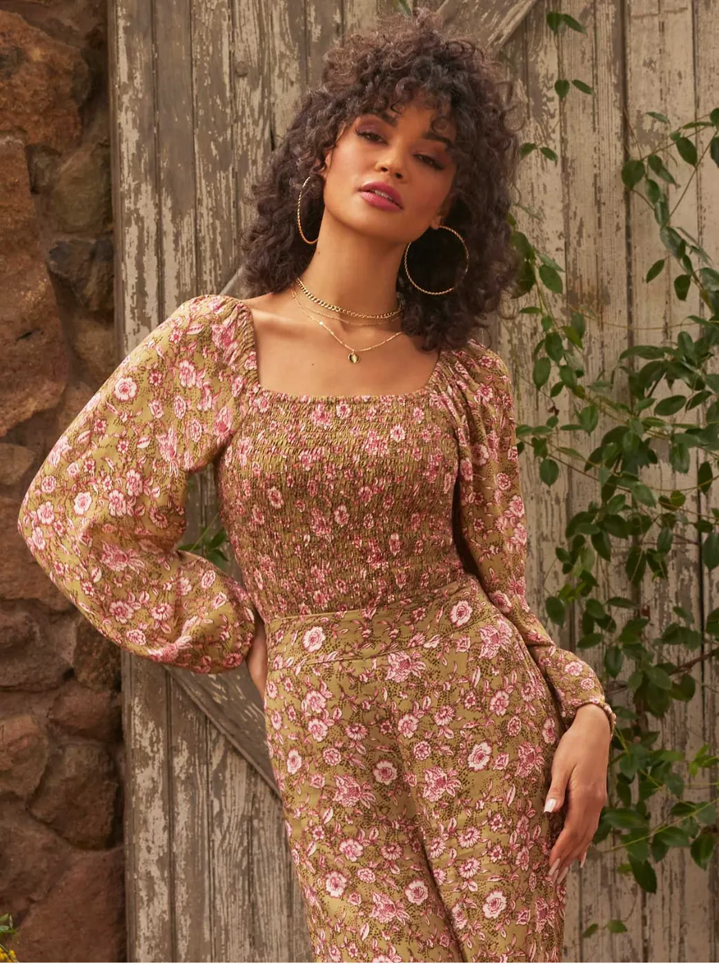 Katiya Top in Boa Botanical Dots sold by Jessica Simpson