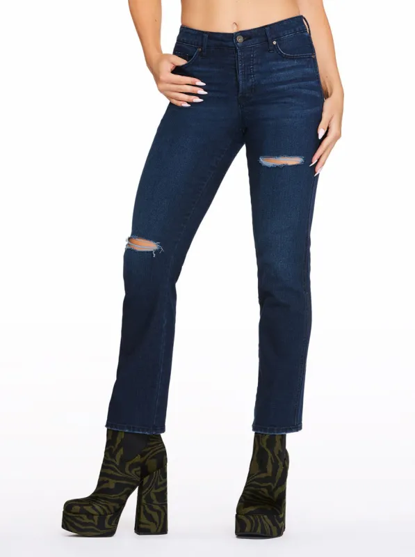 Flirt High Rise Straight Crop in Jet Set sold by Jessica Simpson