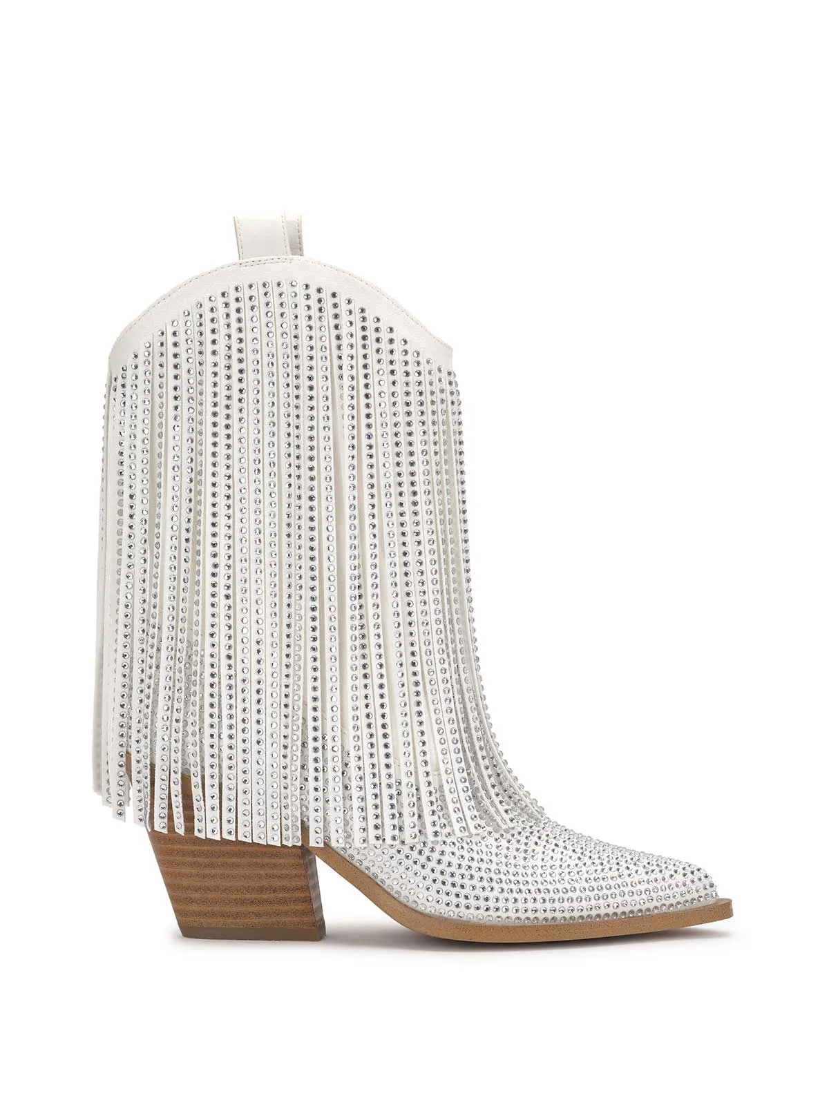 Paredisa Fringe Bootie in White sold by Jessica Simpson