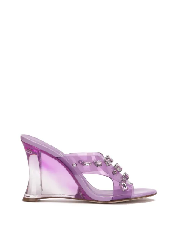 Ganisa Lucite Wedge in Orchid sold by Jessica Simpson