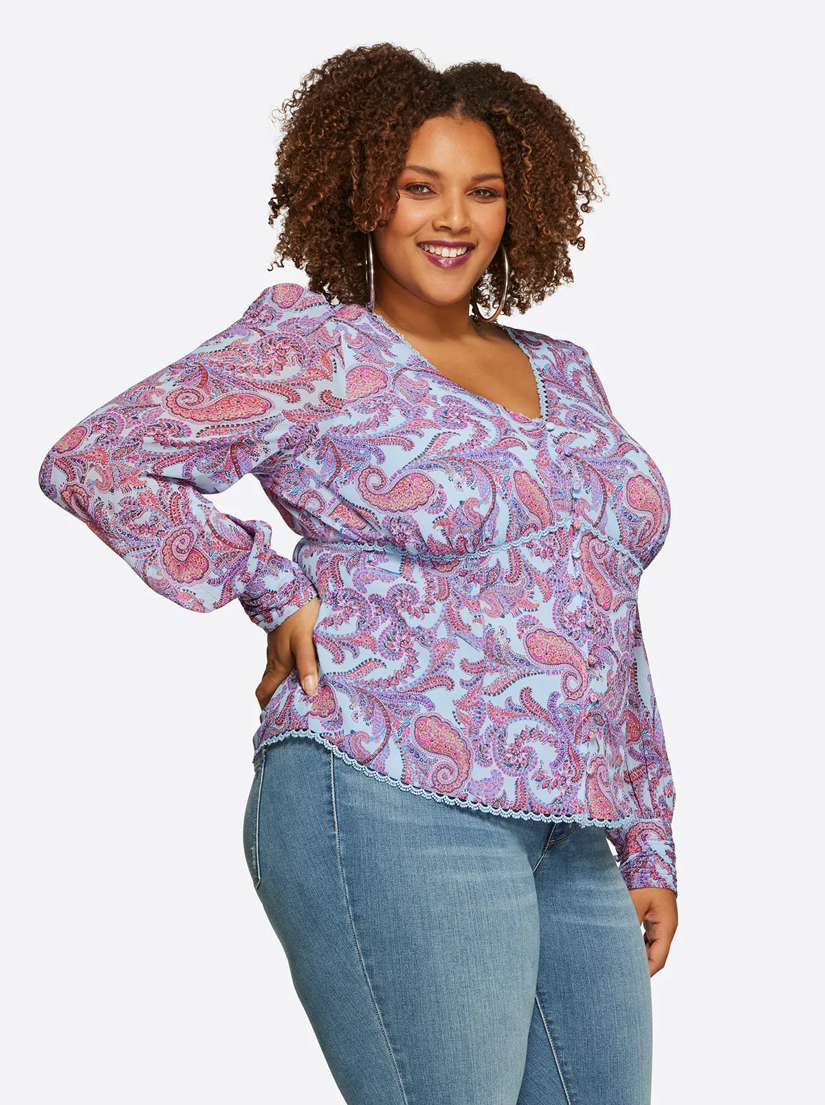 Elia Top in Solitary Paisley sold by Jessica Simpson product image thumbnail 2