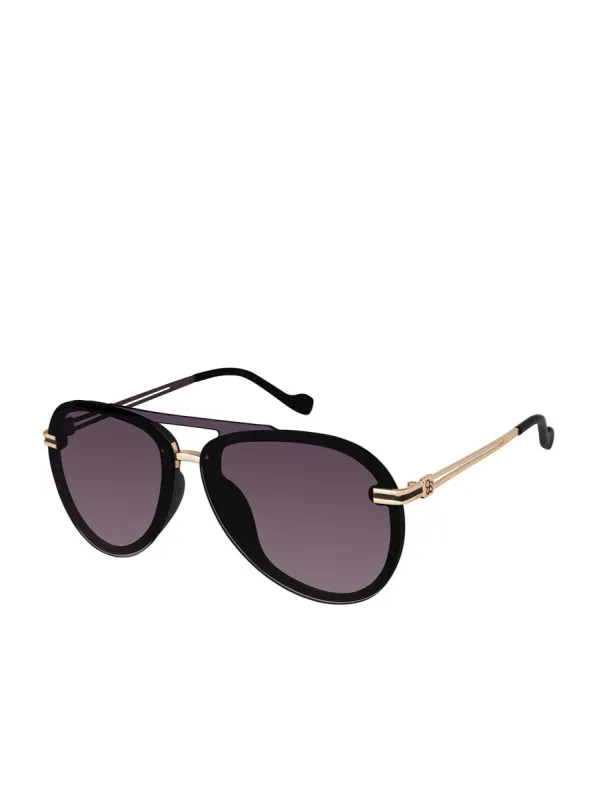 Metal Aviator Sunglasses in Smoke Matte Black sold by Jessica Simpson