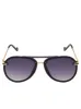 Metal Aviator Sunglasses in Smoke Matte Black sold by Jessica Simpson