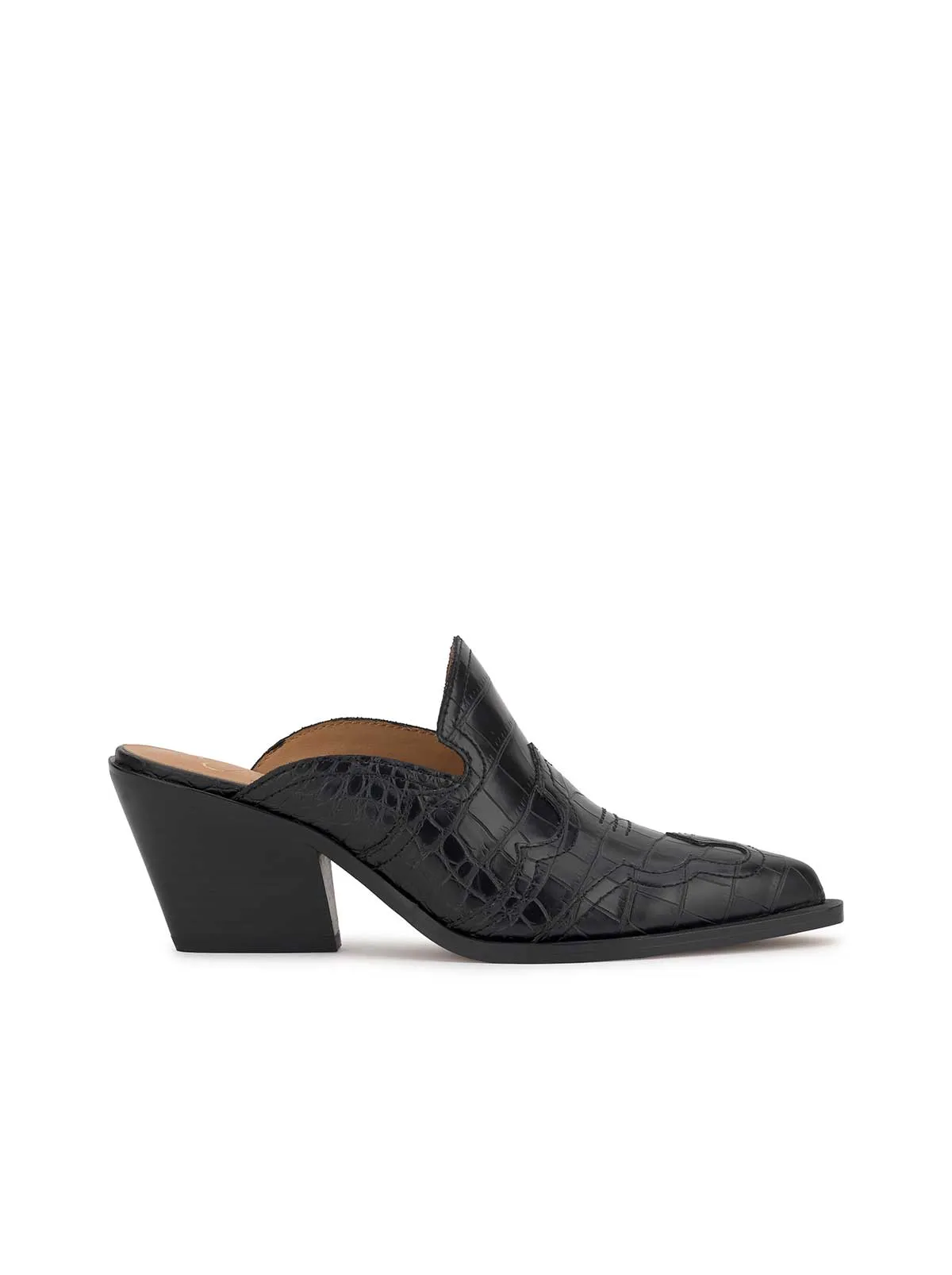 Zurina Heeled Mule in Black sold by Jessica Simpson