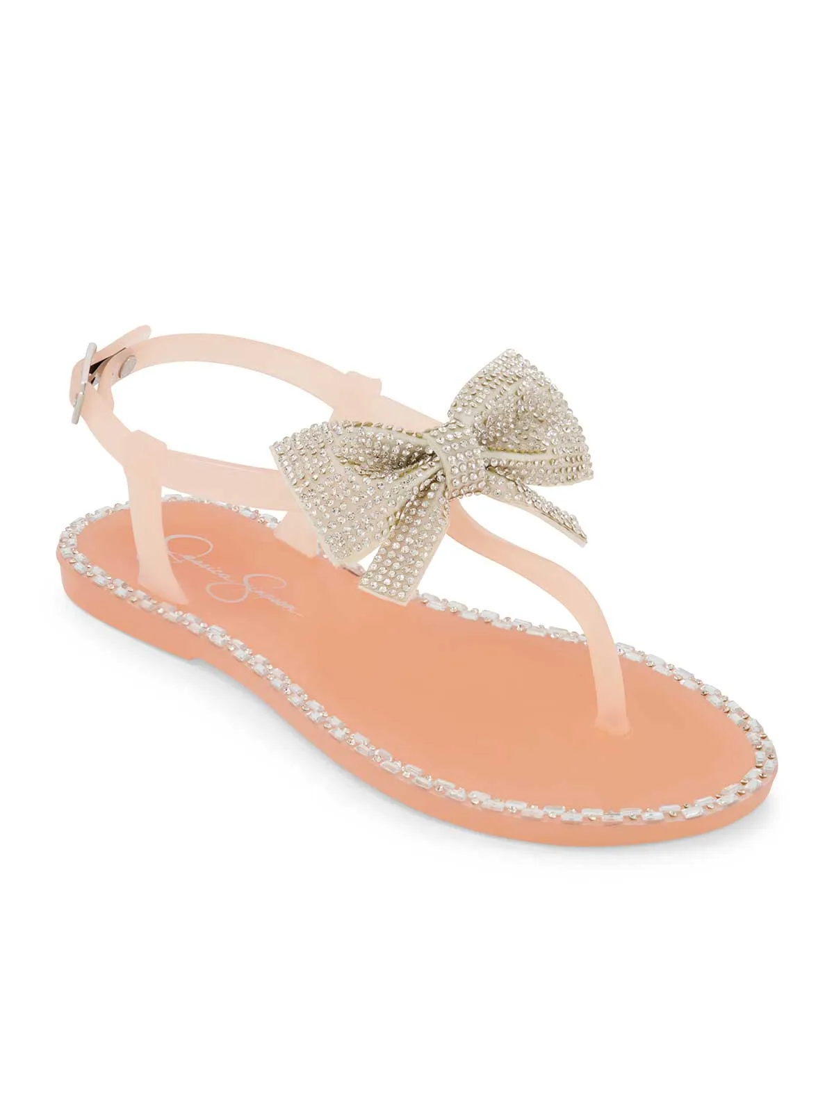Girls' Jelly Bow Slippers in Blush sold by Jessica Simpson product image thumbnail 2