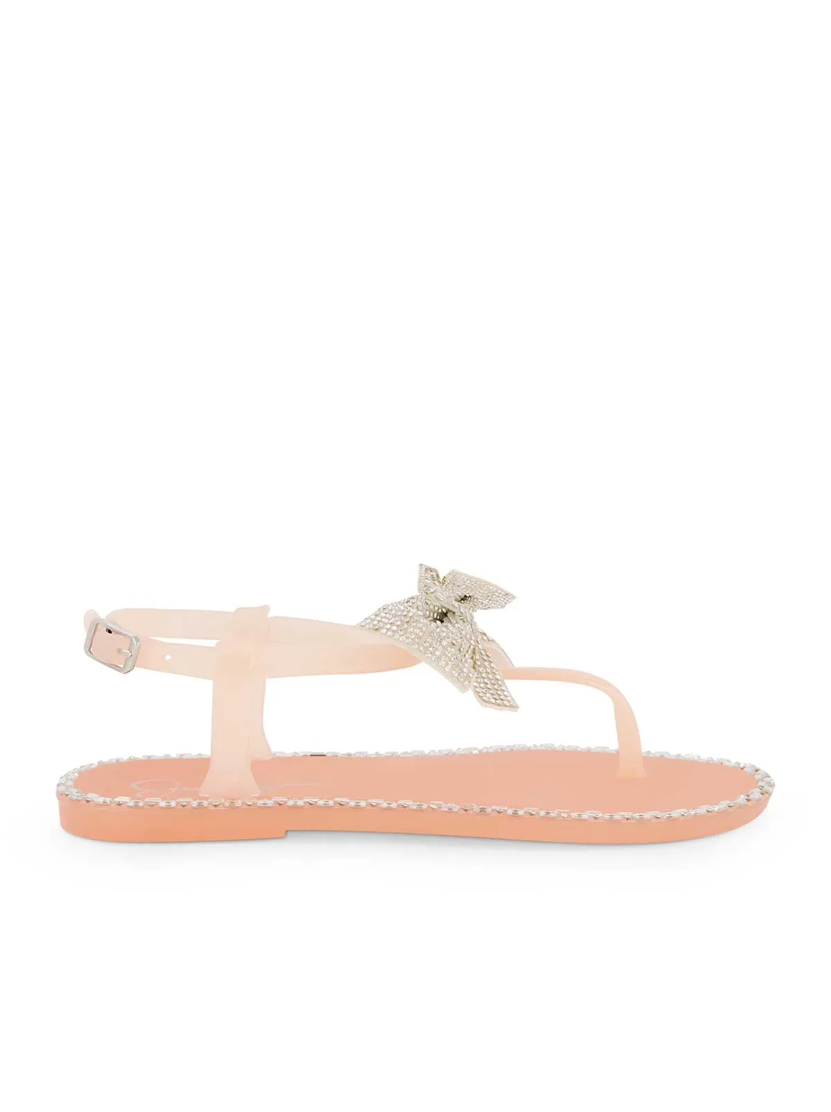 Girls' Jelly Bow Slippers in Blush sold by Jessica Simpson
