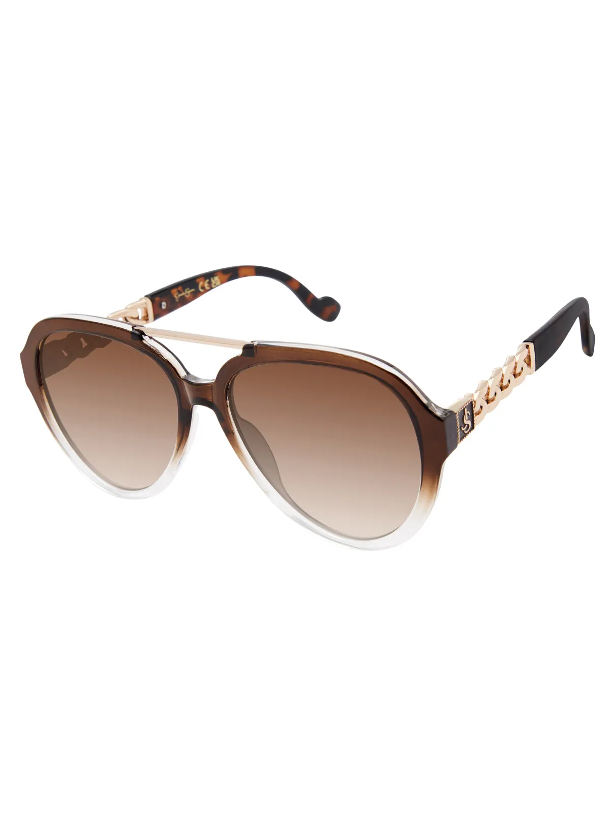 Modern Aviator Sunglasses in Brown Fade sold by Jessica Simpson