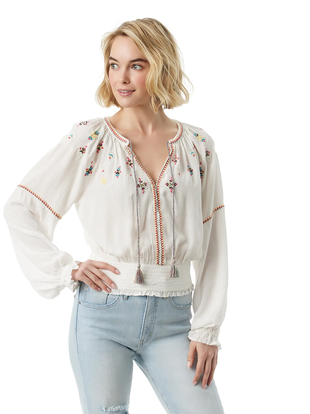 Tanuka Embellished Top in Gardenia sold by Jessica Simpson